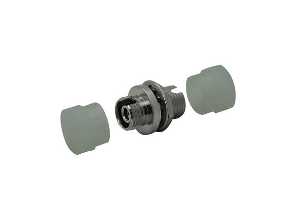 Adapter SM/MM FC Transparent dustcap Metal, D-hole, Zr. sleeve
